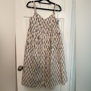 Torrid Cream Dress with Black Dash Print